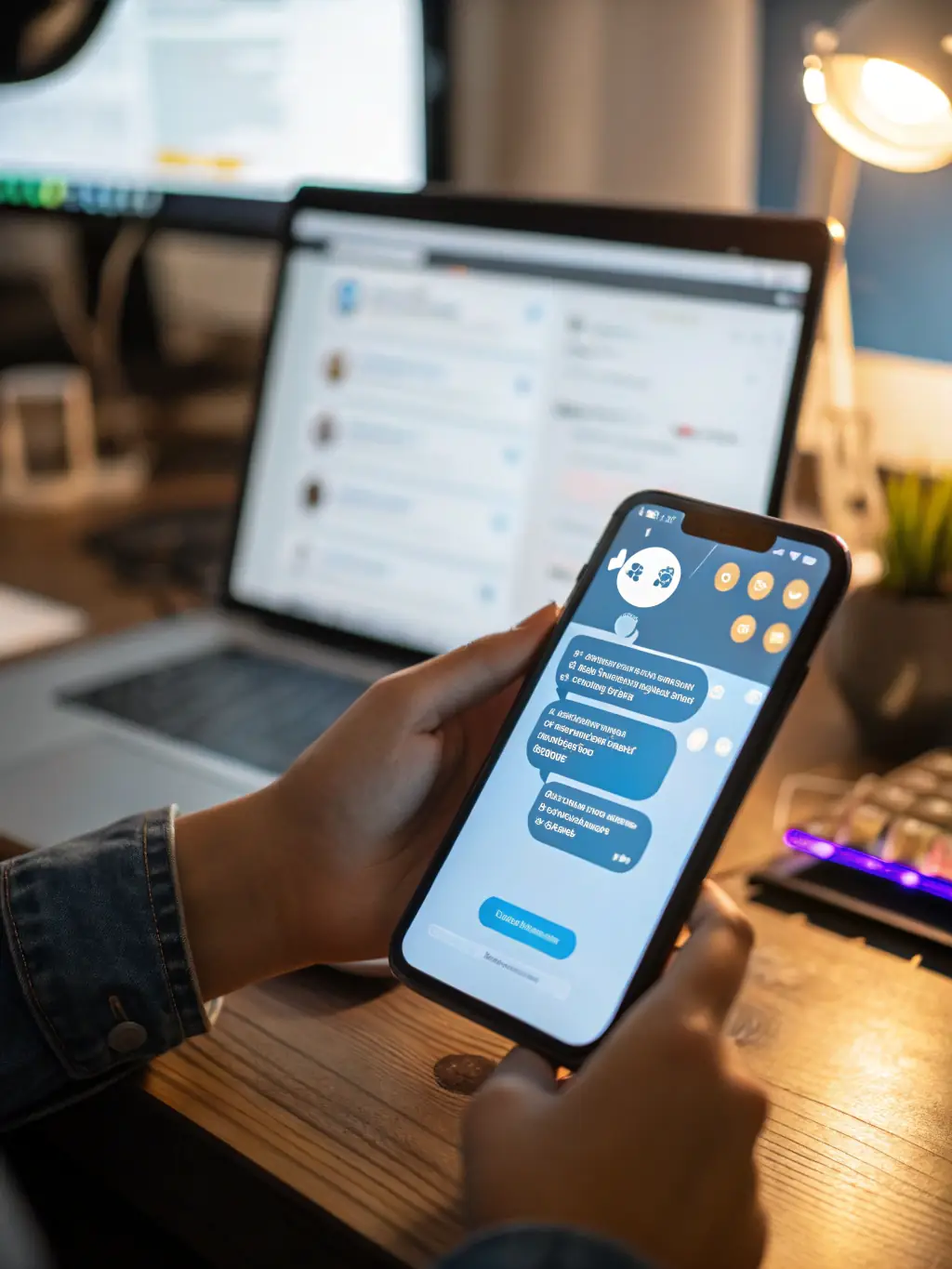 An AI-powered chatbot interface integrated into a website, showing a conversation with a customer and demonstrating quick, helpful responses.